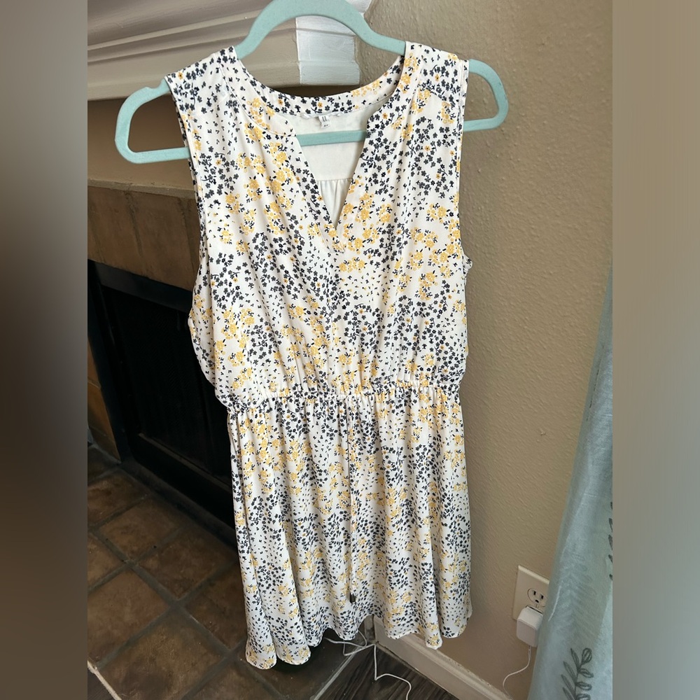 Floral Dress Yellow and Green | Maurices